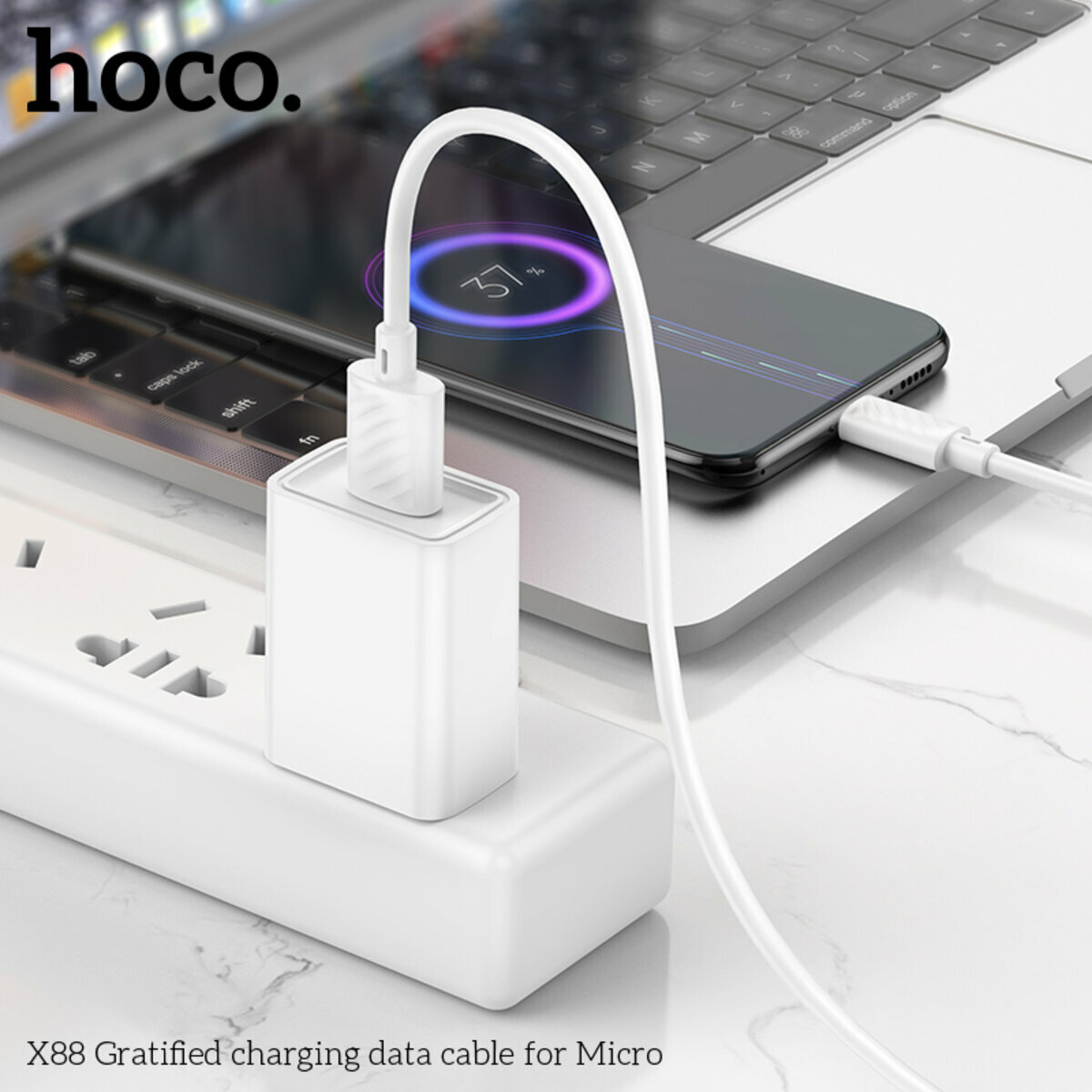 Кабель Hoco X88 Gratified USB to Micro USB 1м черный (HC-X88-UM-Black_cable) смотреть фото №3