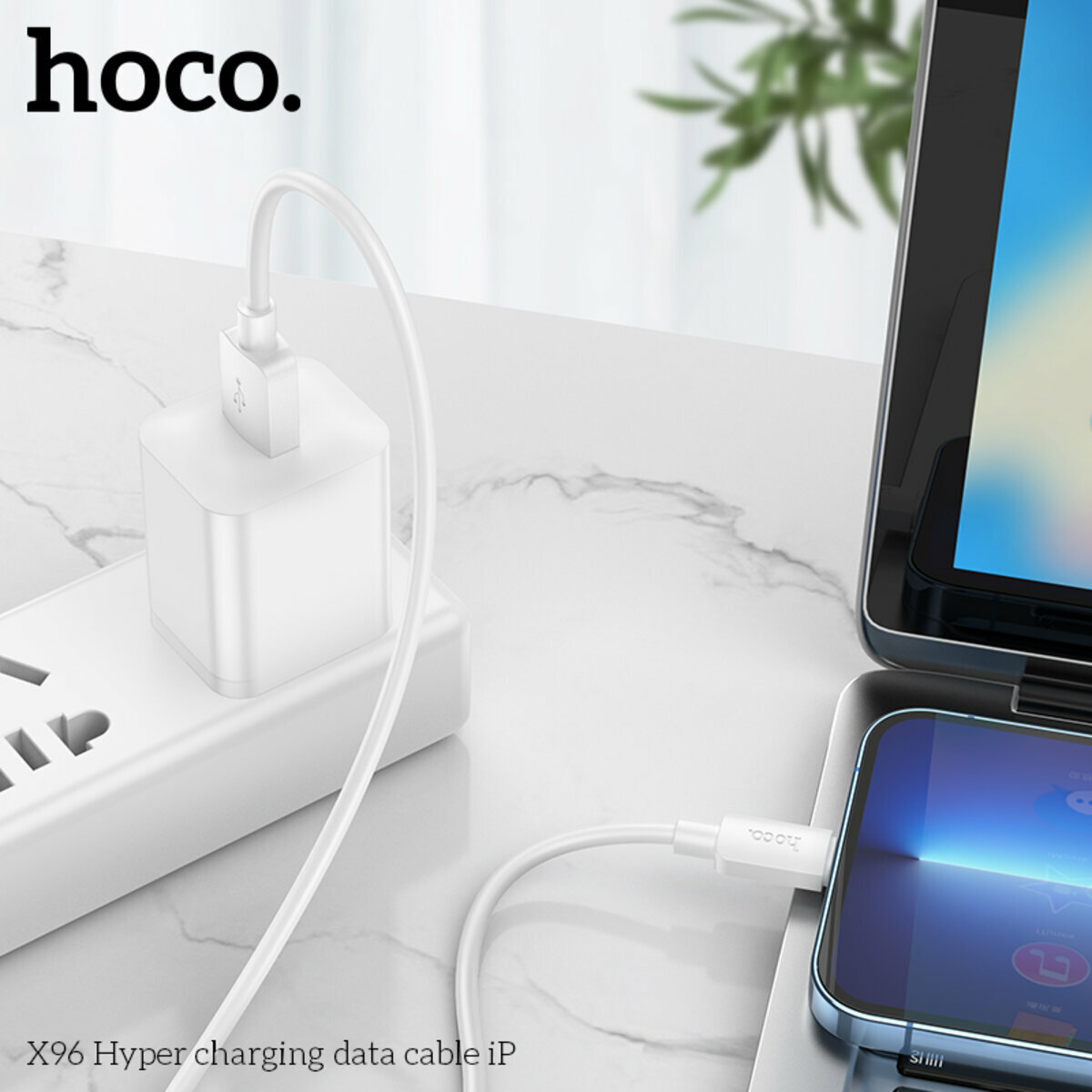 Кабель Hoco X96 Hyper USB to Lightning 1м чорний (HC-X96-UL-Black) дивитися фото №3