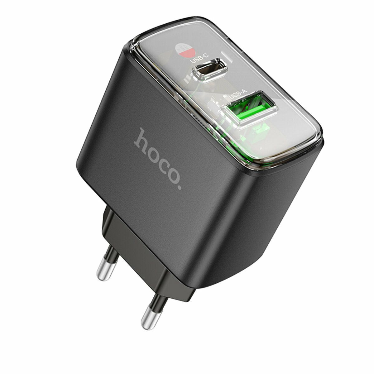 Мережевий зарядний пристрій Hoco CS42A Smart PD30W+QC3.0 чорний (HC-CS42A-Black) дивитися фото №1