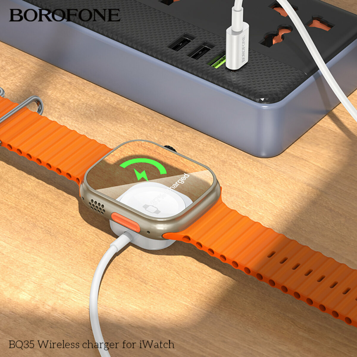 Бездротовий зарядний пристрій Borofone BQ35 для iWatch білий (BF-BQ35-White) дивитися фото №5