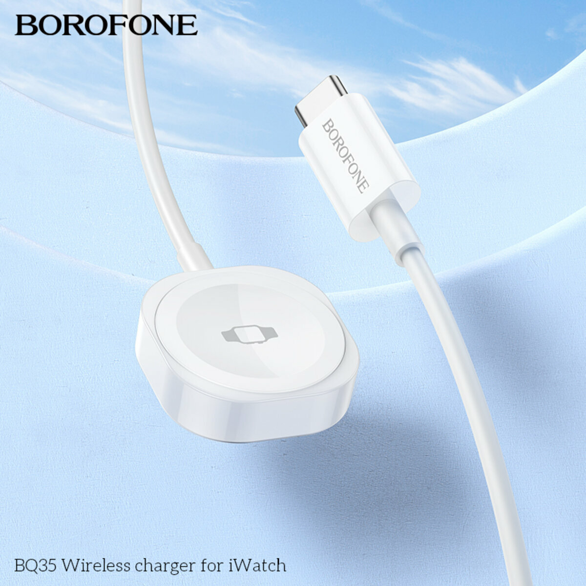 Бездротовий зарядний пристрій Borofone BQ35 для iWatch білий (BF-BQ35-White) дивитися фото №6