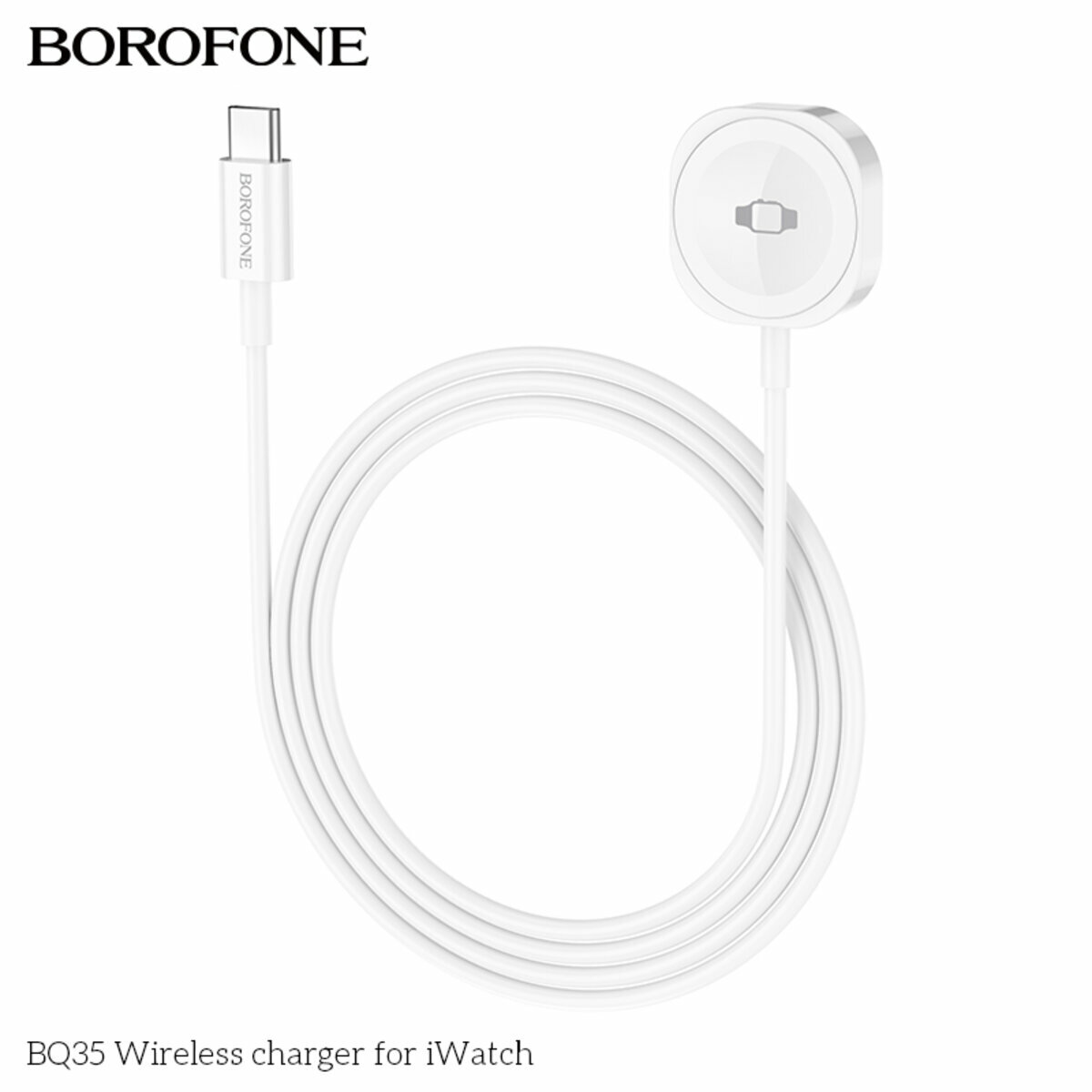 Бездротовий зарядний пристрій Borofone BQ35 для iWatch білий (BF-BQ35-White) дивитися фото №4