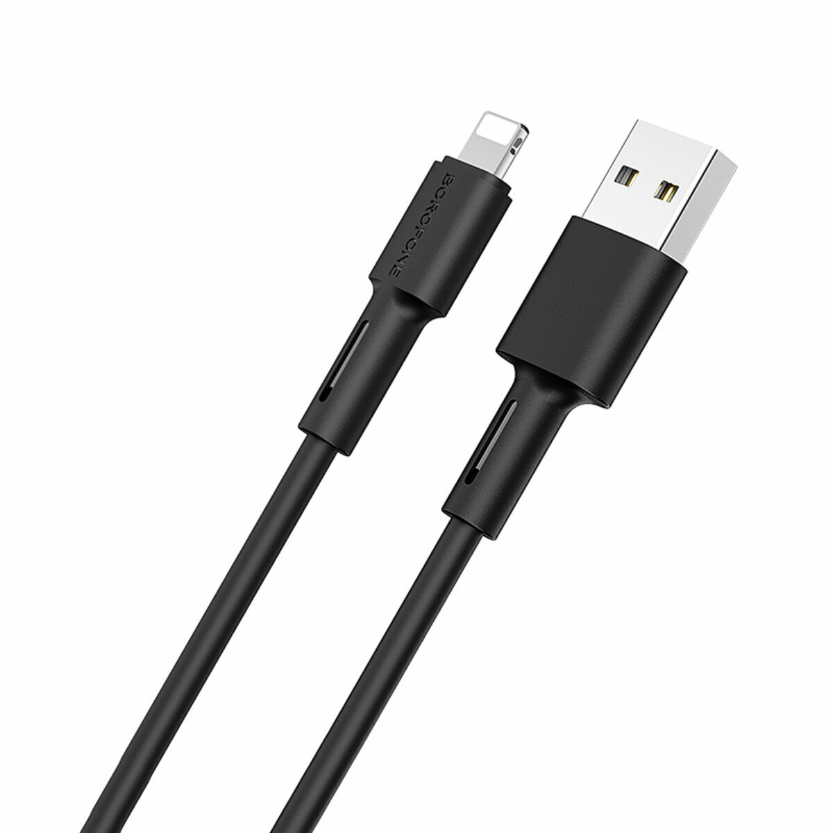 Кабель Borofone BX31 Soft USB to Lightning 1м чорний (BF-BX31-UL-Black) дивитися фото №1