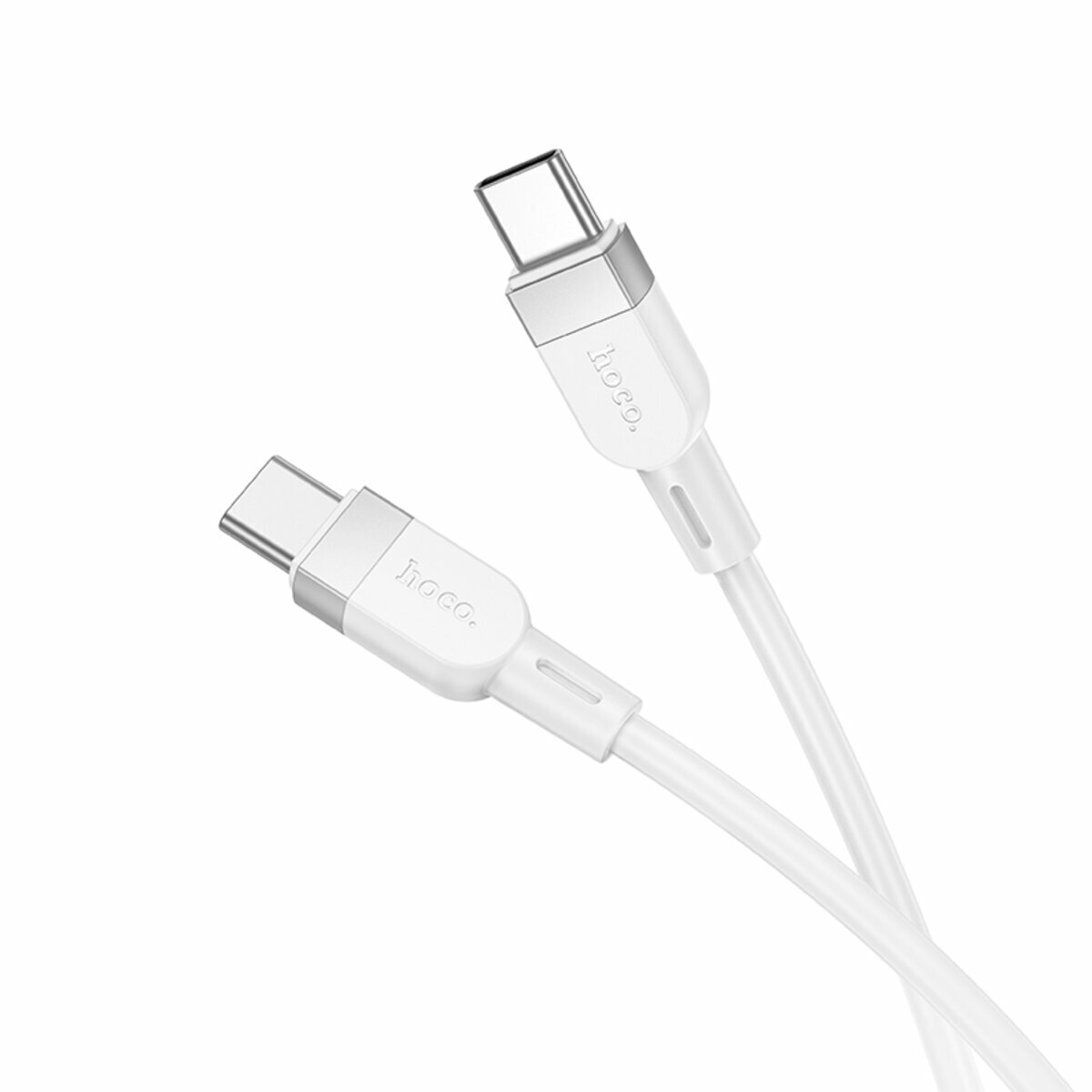 Кабель Hoco X109 Energy 60W Type-C to Type-C 1м белый (HC-X109-CC-1m-White) смотреть фото №1