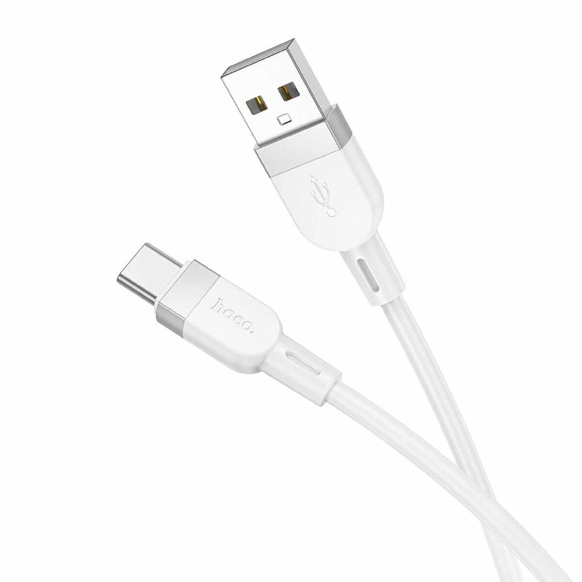 Кабель Hoco X109 Energy Silicone USB to Type-C 1м белый (HC-X109-UC-1m-White) смотреть фото №1