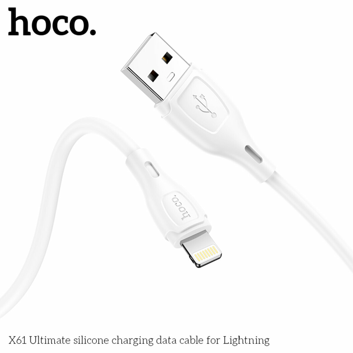 Кабель Hoco X61 Ultimate USB to Lightning 1м білий (HC-X61-UL-White) дивитися фото №5