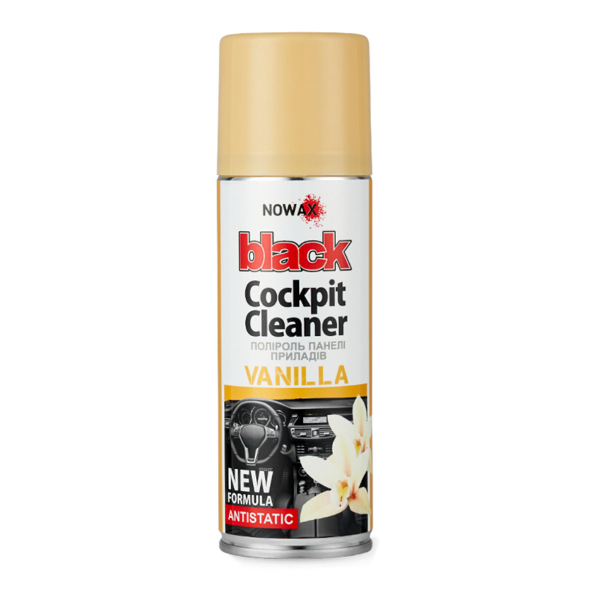Полироль для панели приборов Nowax Cockpit Cleaner Spray Ваниль, 200мл (NX00201) смотреть фото №1