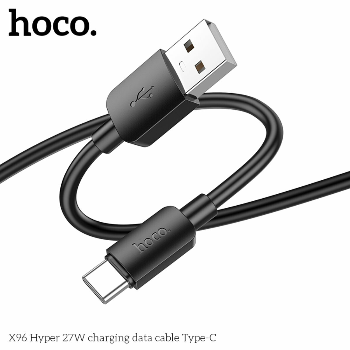 Кабель Hoco X96 Hyper USB to Type-C 27W 1м черный (HC-X96-UC-Black) смотреть фото №6
