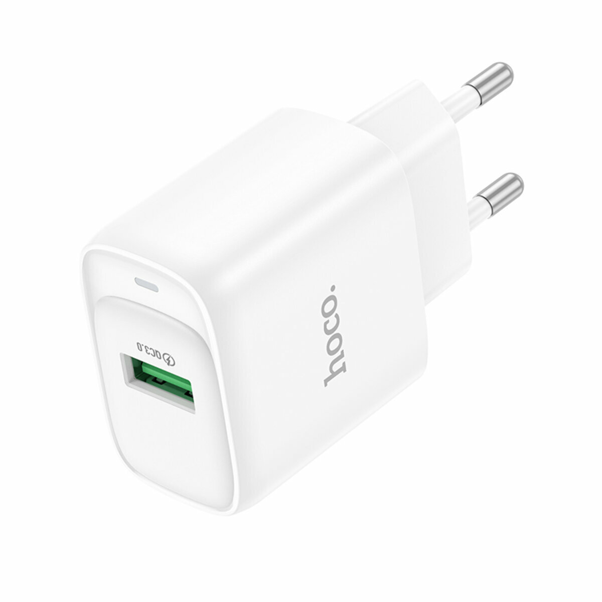 Мережевий зарядний пристрій Hoco C140A Smart QC3.0 білий (HC-C140A-White) дивитися фото №1