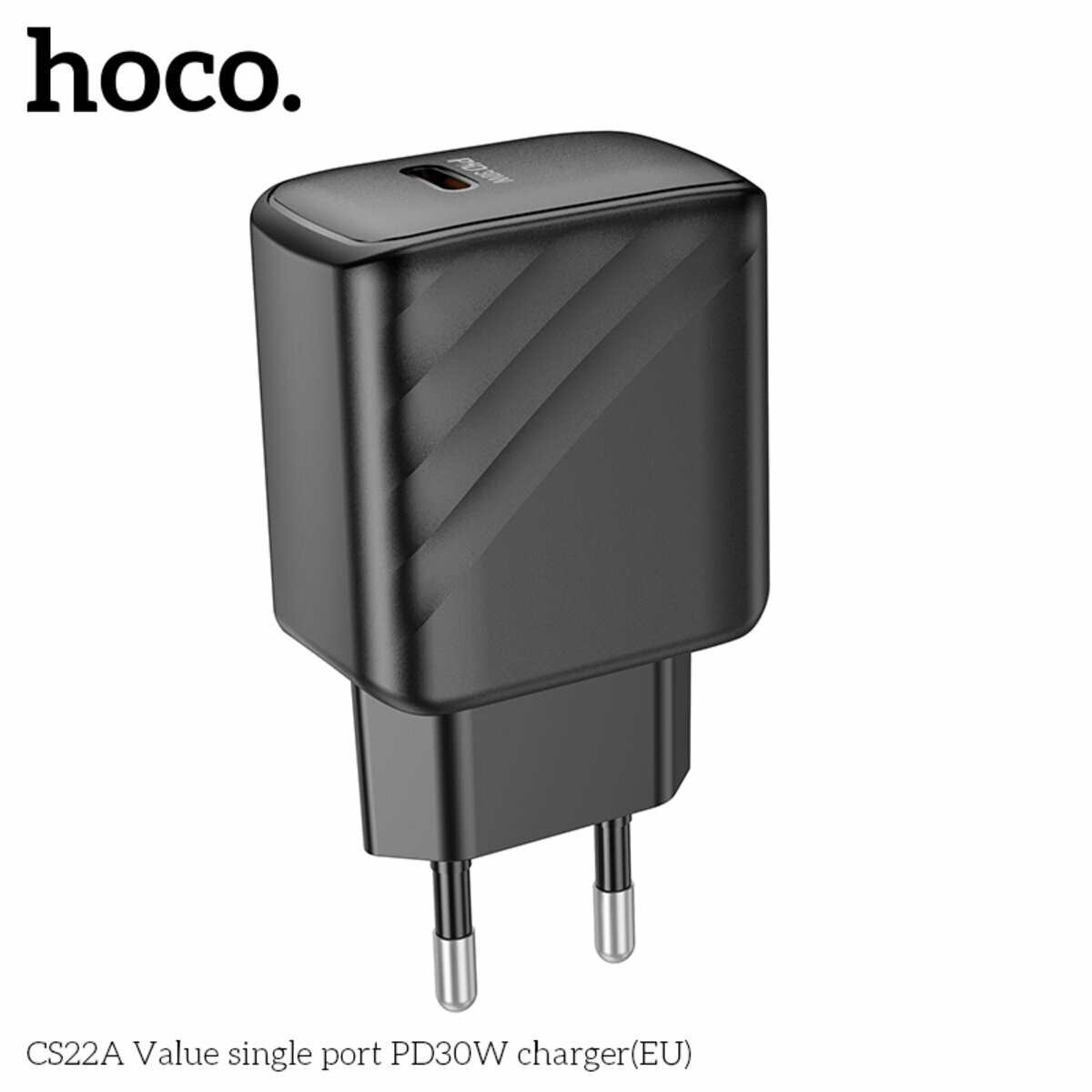 Мережевий зарядний пристрій Hoco CS22A Value PD30W чорний (HC-CS22A-Black) дивитися фото №5