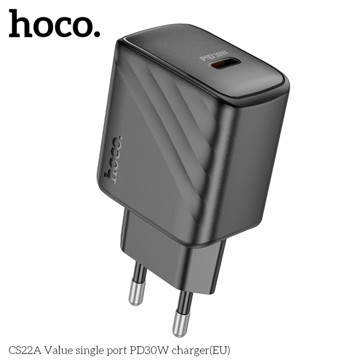 Мережевий зарядний пристрій Hoco CS22A Value PD30W чорний (HC-CS22A-Black) дивитися фото №8