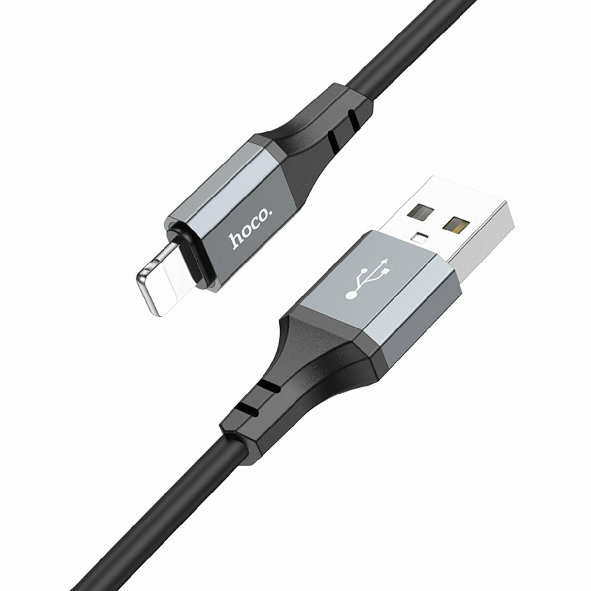 Кабель Hoco X86 Spear USB to Lightning 1м чорний (HC-X86-UL-Black) дивитися фото №1
