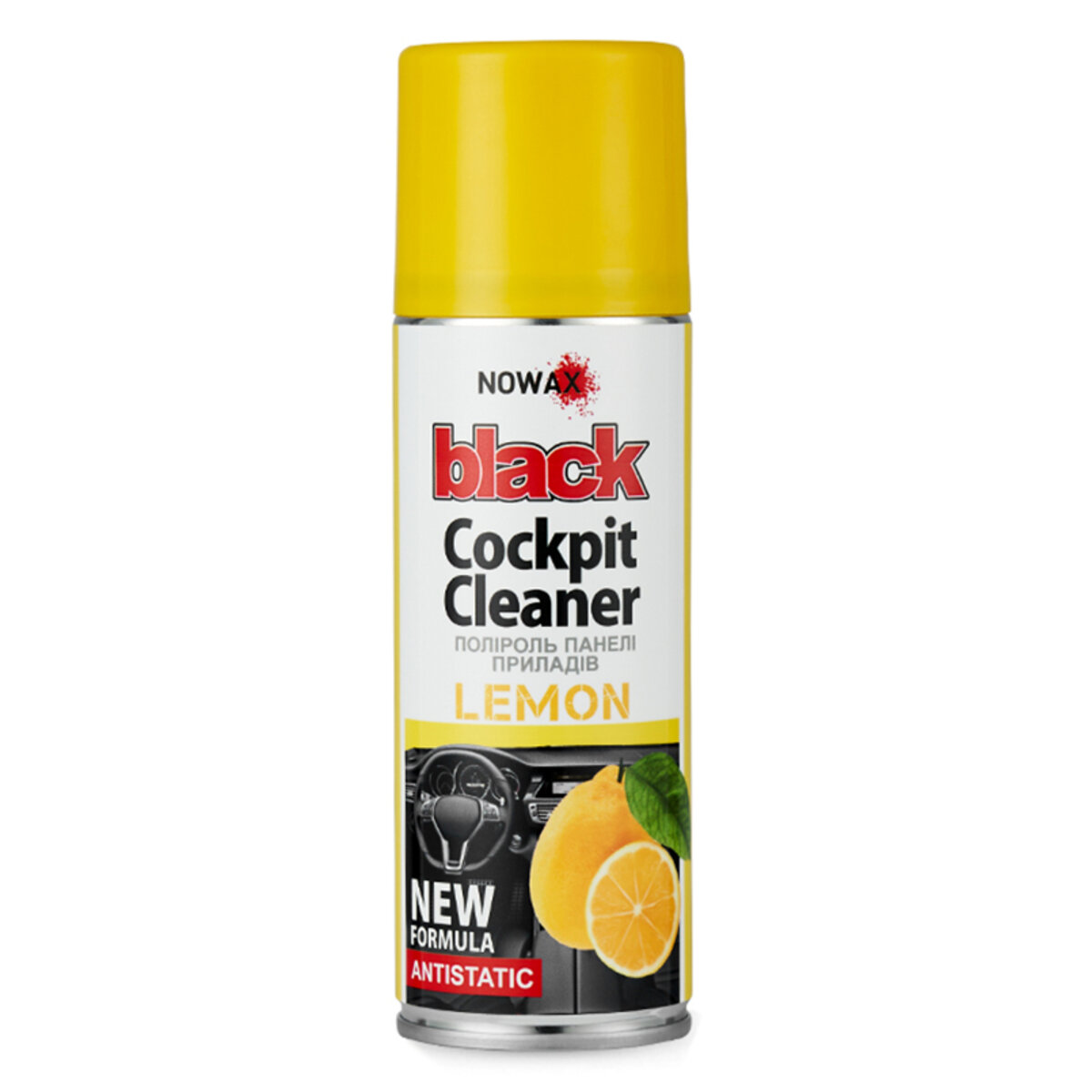 Полироль для панели приборов Nowax Cockpit Cleaner Spray Лимон, 200мл (NX00202) смотреть фото №1