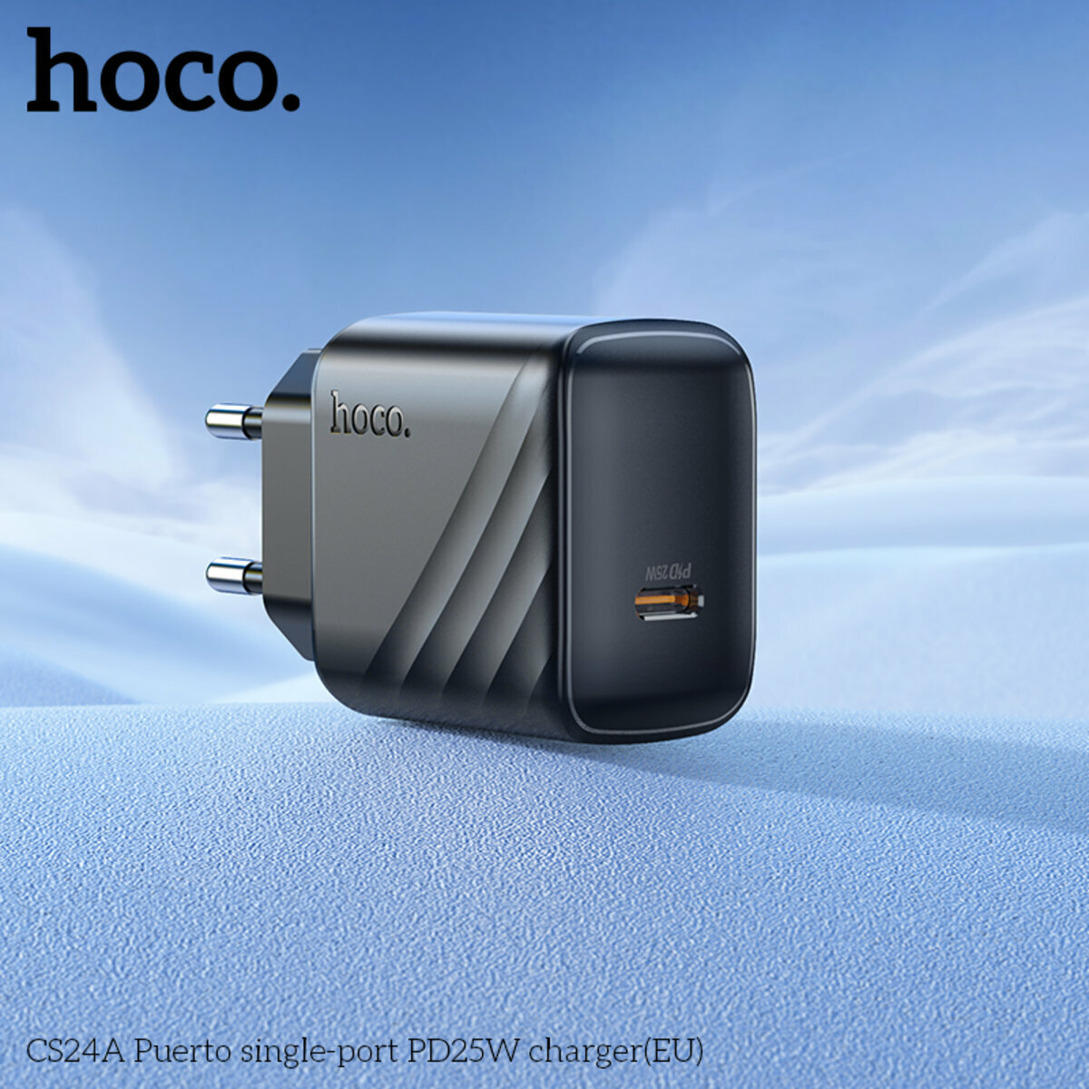 Мережевий зарядний пристрій Hoco CS24A Puerto PD25W чорний (HC-CS24A-Black) дивитися фото №5