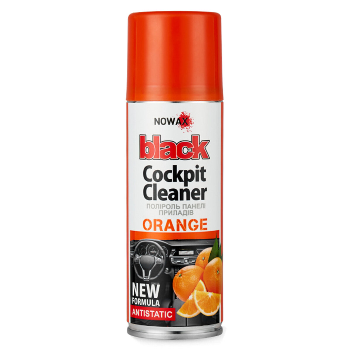 Полироль для панели приборов Nowax Cockpit Cleaner Spray Апельсин, 200мл (NX00203) смотреть фото №1