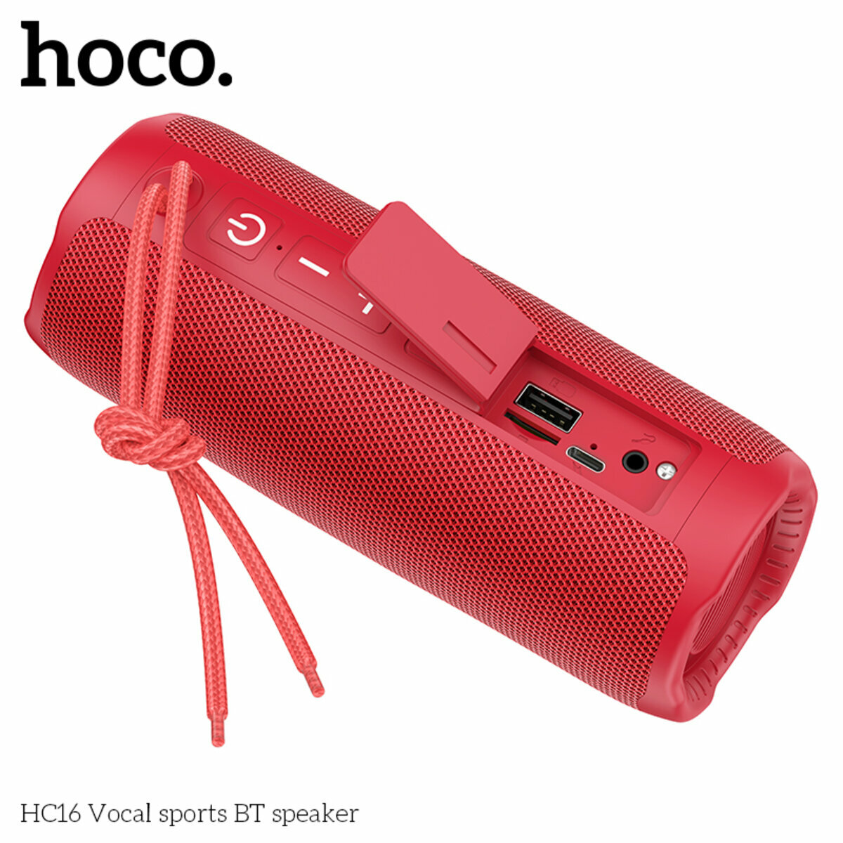 Портативна Акустика Hoco HC16 Vocal Sports BT Speaker червона (HC-HC16-Red) дивитися фото №2