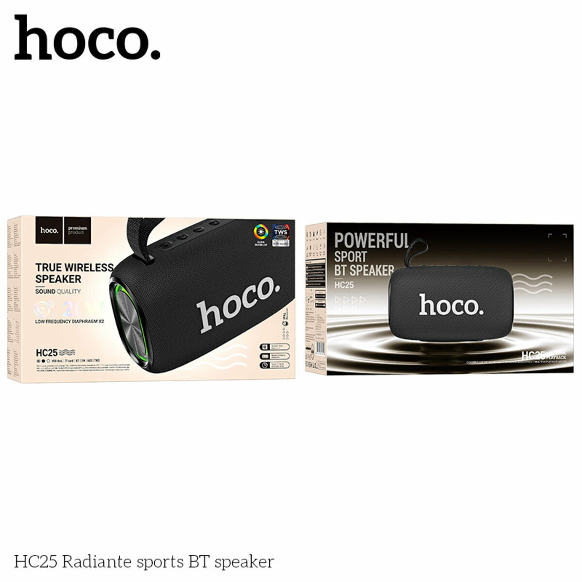 Портативна Акустика Hoco HC25 Radiante Sports BT Speaker чорна (HC-HC25-Black) дивитися фото №4