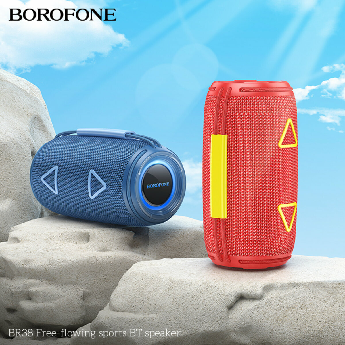 Портативна Акустика Borofone BR38 Free-Flowing Sports BT Speaker темно-сіра (BF-BR38-Gray) дивитися фото №4