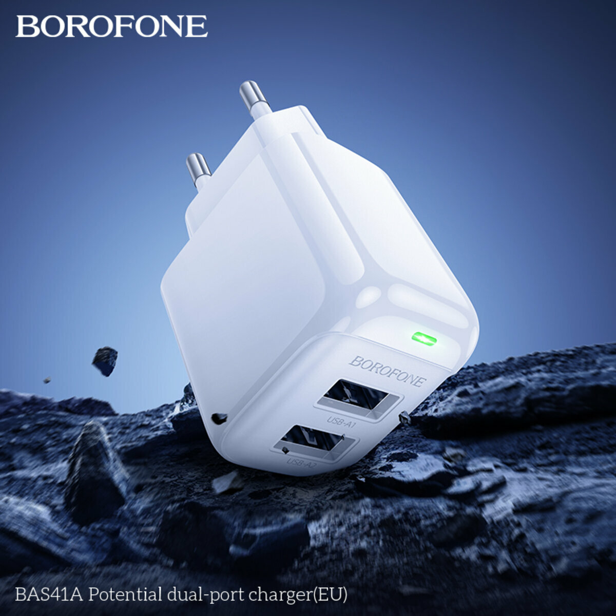 Мережевий зарядний пристрій Borofone BAS41A Potential білий (BF-BAS41A-White) дивитися фото №3