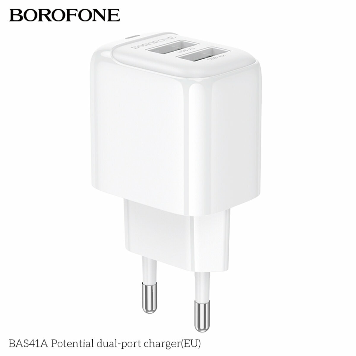 Мережевий зарядний пристрій Borofone BAS41A Potential білий (BF-BAS41A-White) дивитися фото №6