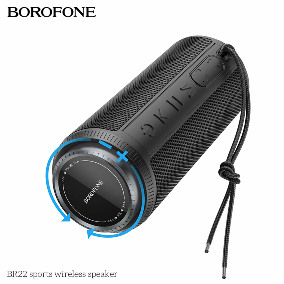Портативна Акустика Borofone BR22 Sports Wireless Speaker чорна (BF-BR22-Black) дивитися фото №3