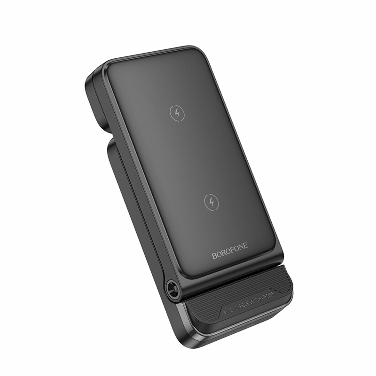 Бездротовий зарядний пристрій Borofone BQ33 3в1 чорний (BF-BQ33-Black) дивитися фото №1