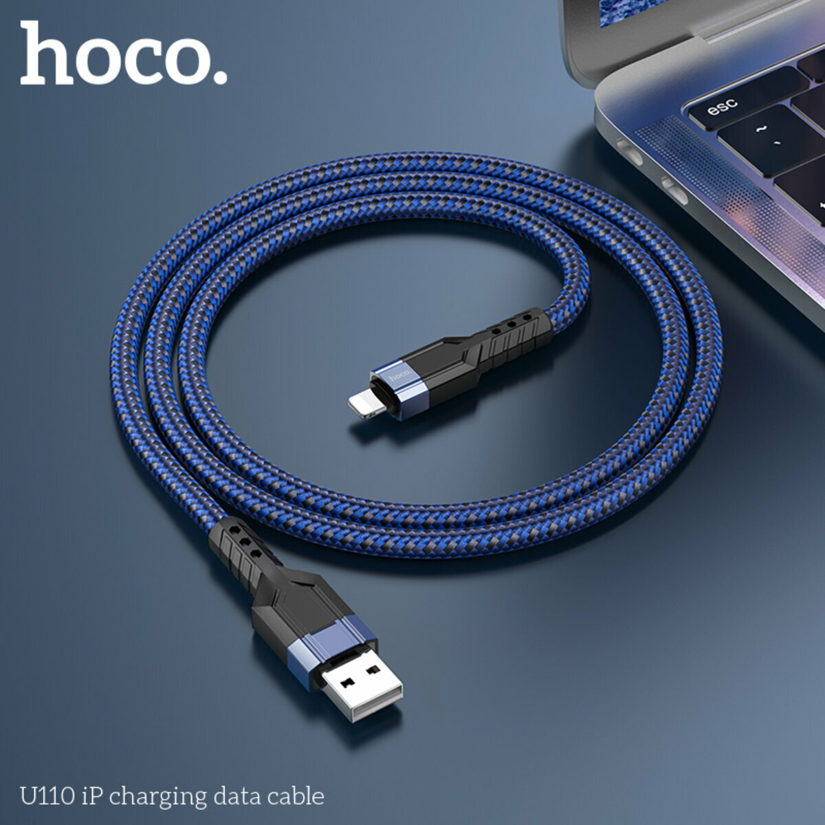 Кабель Hoco U110 60W USB to Lightning 1.2м чорний (HC-U110-UL-Black) дивитися фото №4