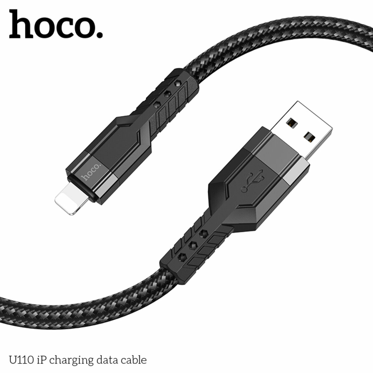 Кабель Hoco U110 60W USB to Lightning 1.2м чорний (HC-U110-UL-Black) дивитися фото №5