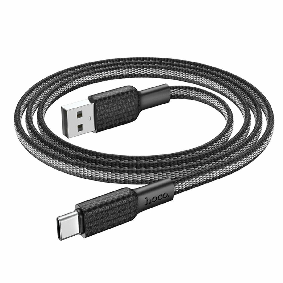Кабель Hoco X69 Jaeger USB to Type-C 1м черный (HC-X69-UC-Black) смотреть фото №1