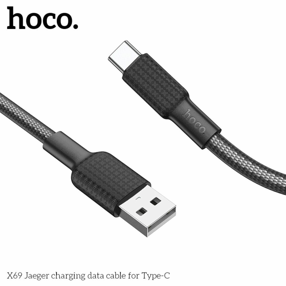 Кабель Hoco X69 Jaeger USB to Type-C 1м черный (HC-X69-UC-Black) смотреть фото №5