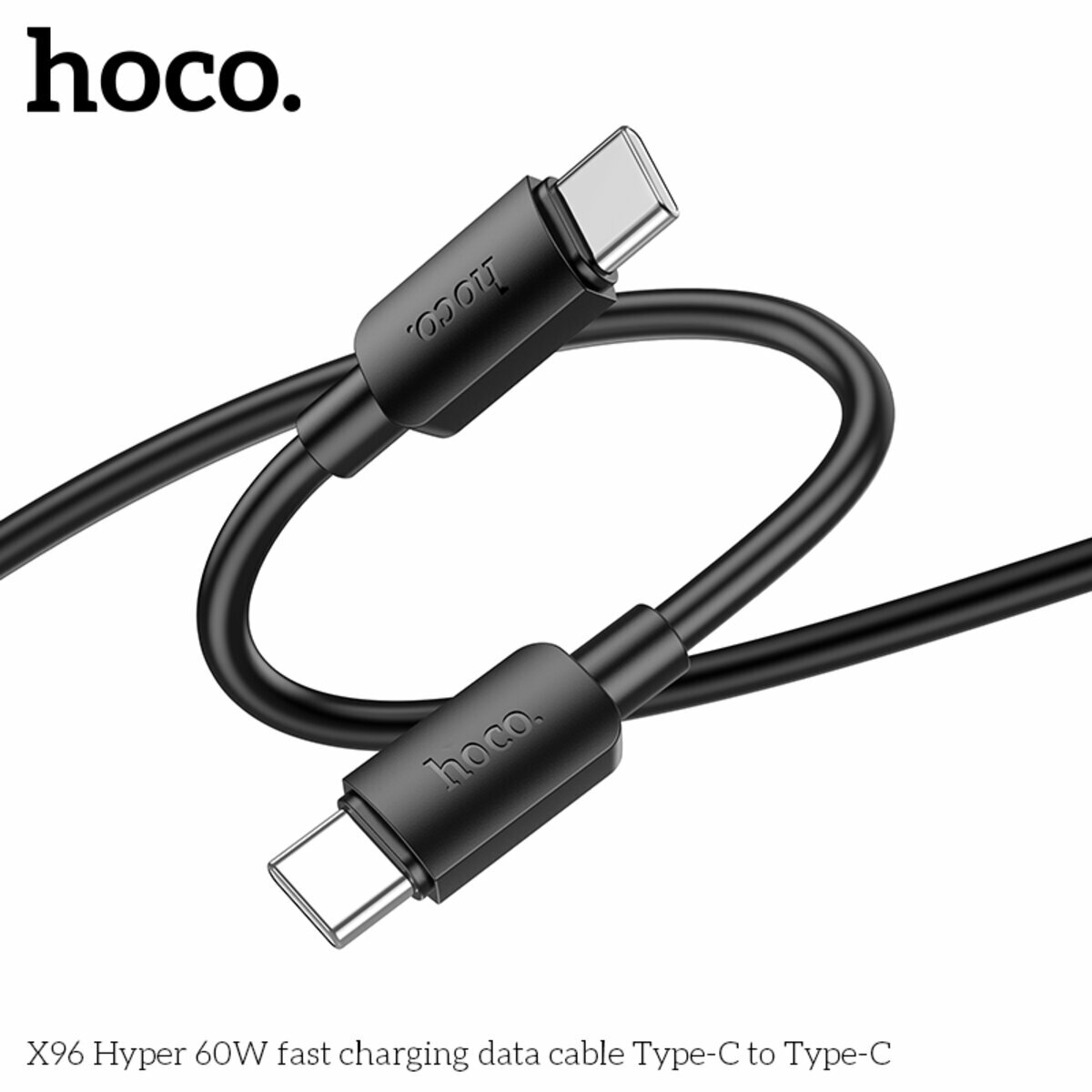 Кабель Hoco X96 Hyper Type-C to Type-C 60W 1м черный (HC-X96-CC-60W-Black) смотреть фото №6
