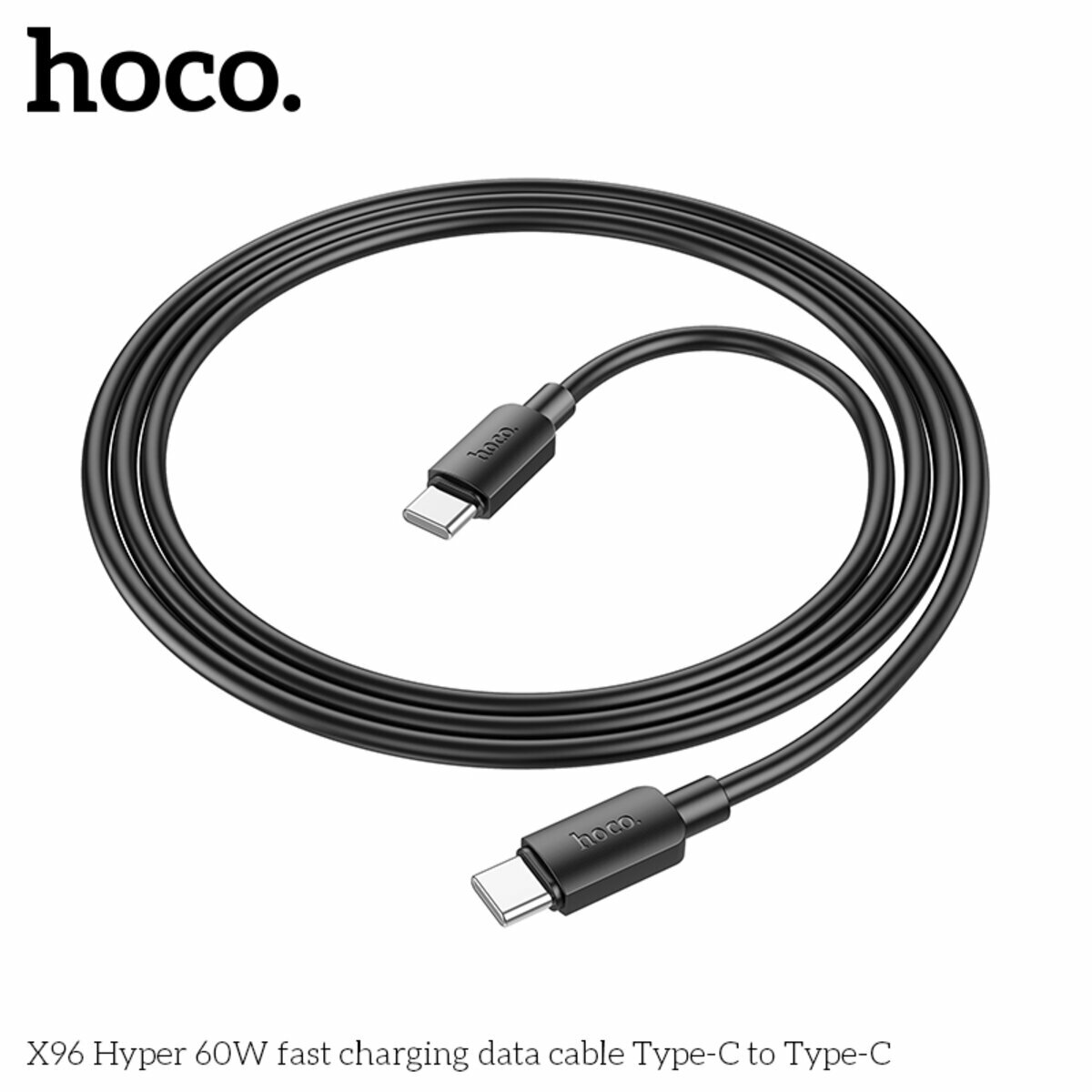 Кабель Hoco X96 Hyper Type-C to Type-C 60W 1м черный (HC-X96-CC-60W-Black) смотреть фото №5