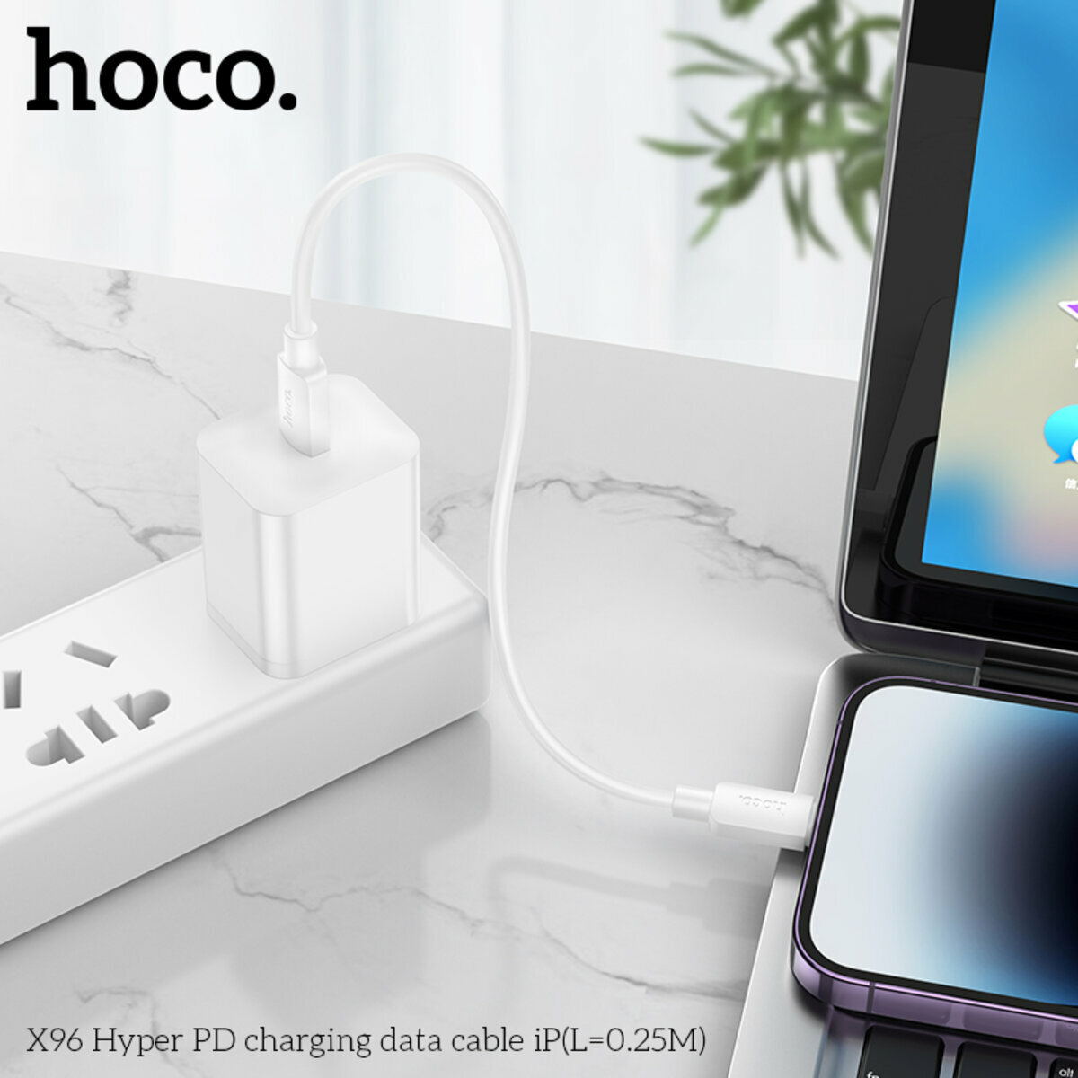 Кабель Hoco X96 Hyper Type-C to Lightning PD 0,25м черный (HC-X96-L-0.25m-Black) смотреть фото №5