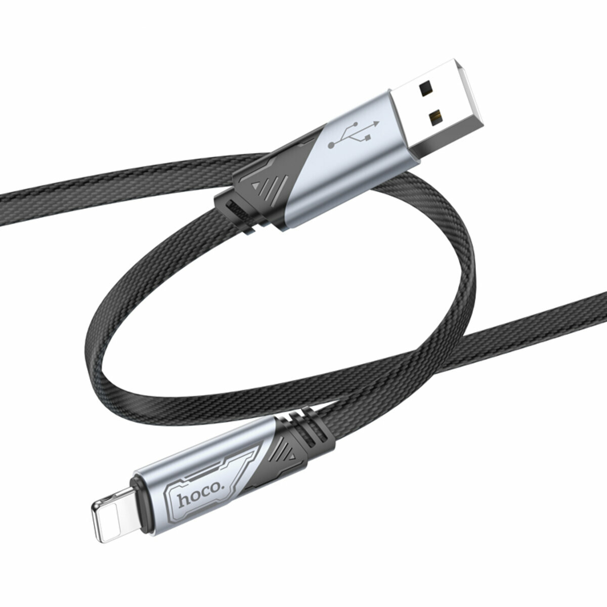 Кабель Hoco U119 Machine USB to Lightning 1.2м чорний (HC-U119-UL-Black) дивитися фото №1