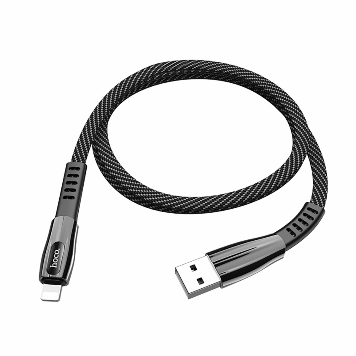 Кабель Hoco U70 Splendor USB to Lightning 1.2м темно-сірий (HC-U70-UL-Gray) дивитися фото №1