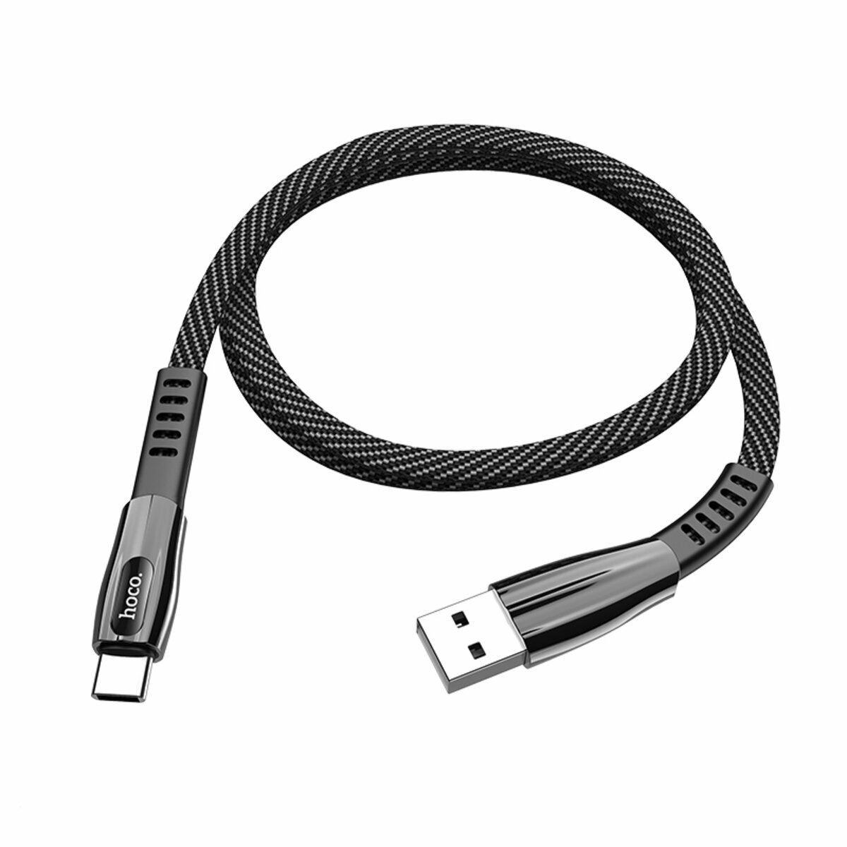 Кабель Hoco U70 Splendor USB to Type-C 1.2м темно-серый (HC-U70-UC-Gray) смотреть фото №1