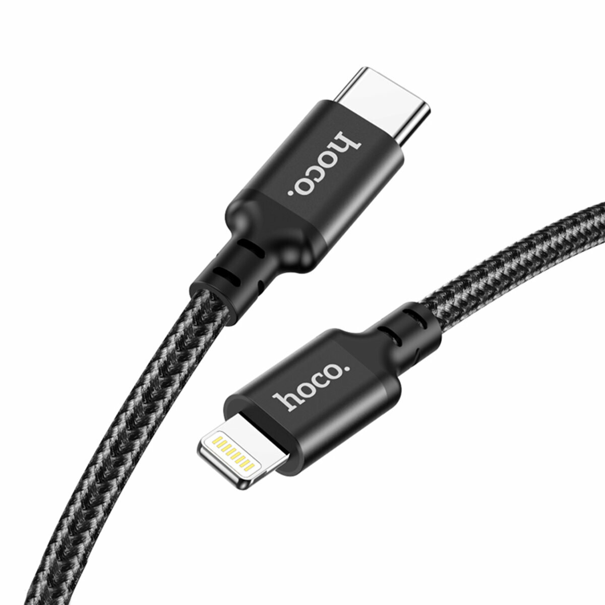 Кабель Hoco X14 Double speed PD Type-C to Lightning 1м черный (HC-X14-L-1m-Black) смотреть фото №1