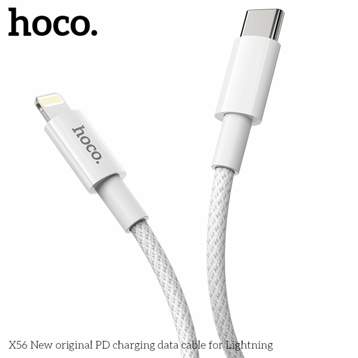 Кабель Hoco X56 New original USB to Lightning 1м білий (HC-X56-L-White) дивитися фото №6