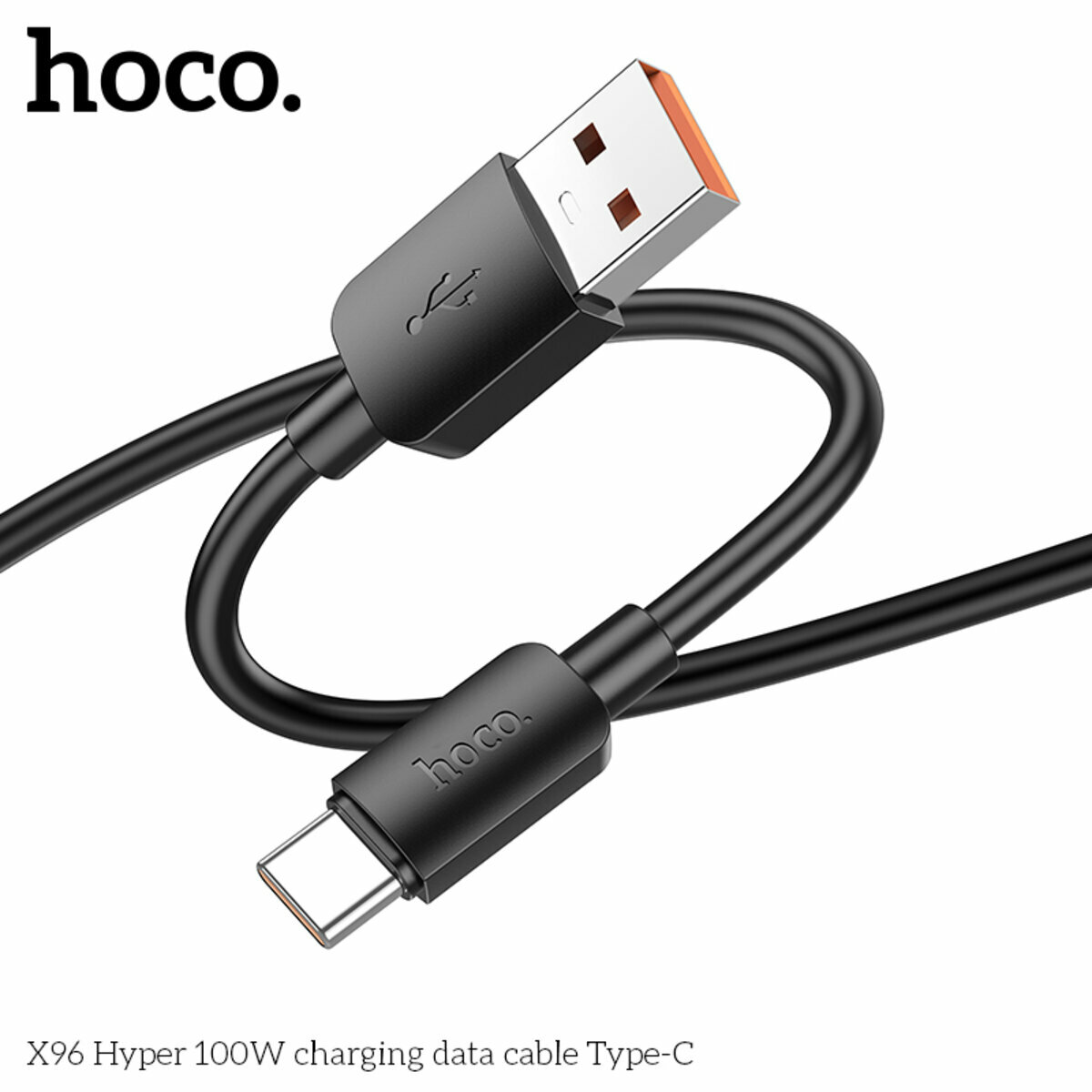 Кабель Hoco X96 Hyper USB to Type-C 100W 1м черный (HC-X96-UC-100W-Black) смотреть фото №6
