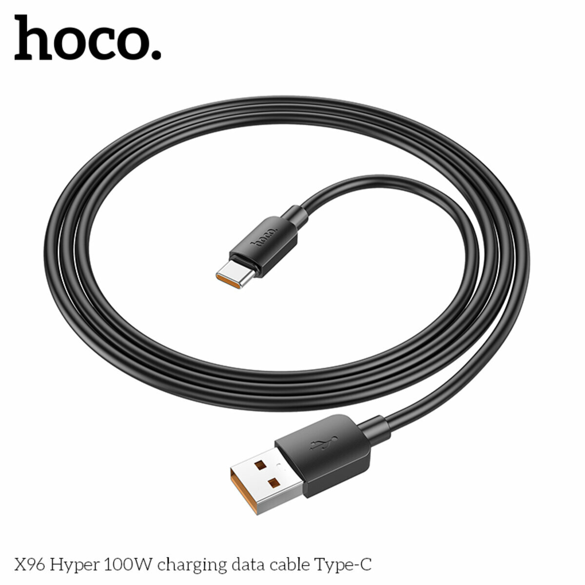 Кабель Hoco X96 Hyper USB to Type-C 100W 1м черный (HC-X96-UC-100W-Black) смотреть фото №5