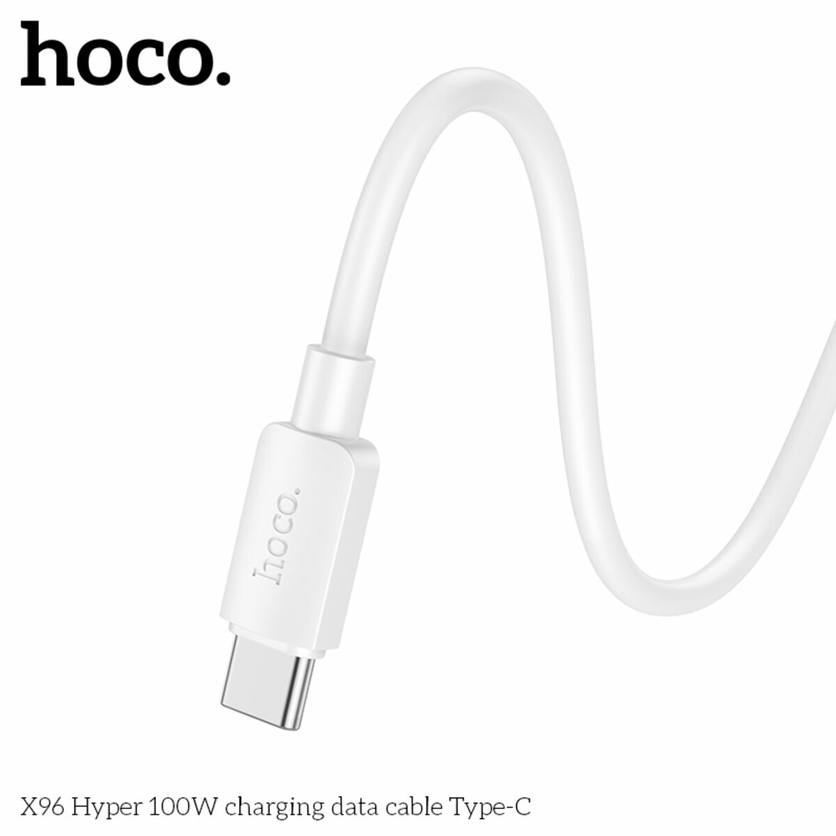 Кабель Hoco X96 Hyper USB to Type-C 100W 1м белый (HC-X96-UC-100W-White) смотреть фото №4
