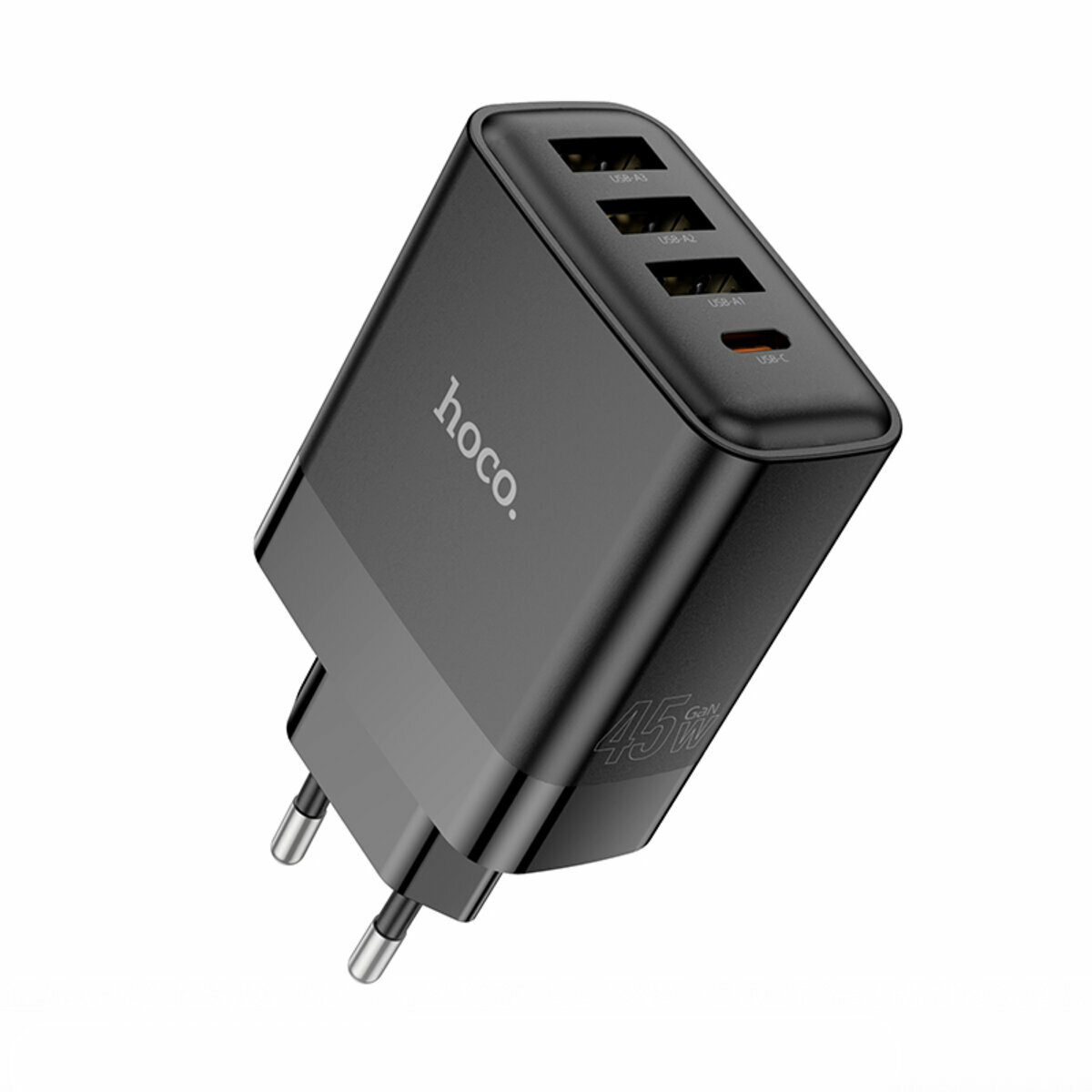 Мережевий зарядний пристрій Hoco C127A Intelligent PD45W (1C3A) чорний (HC-C127A-Black) дивитися фото №1