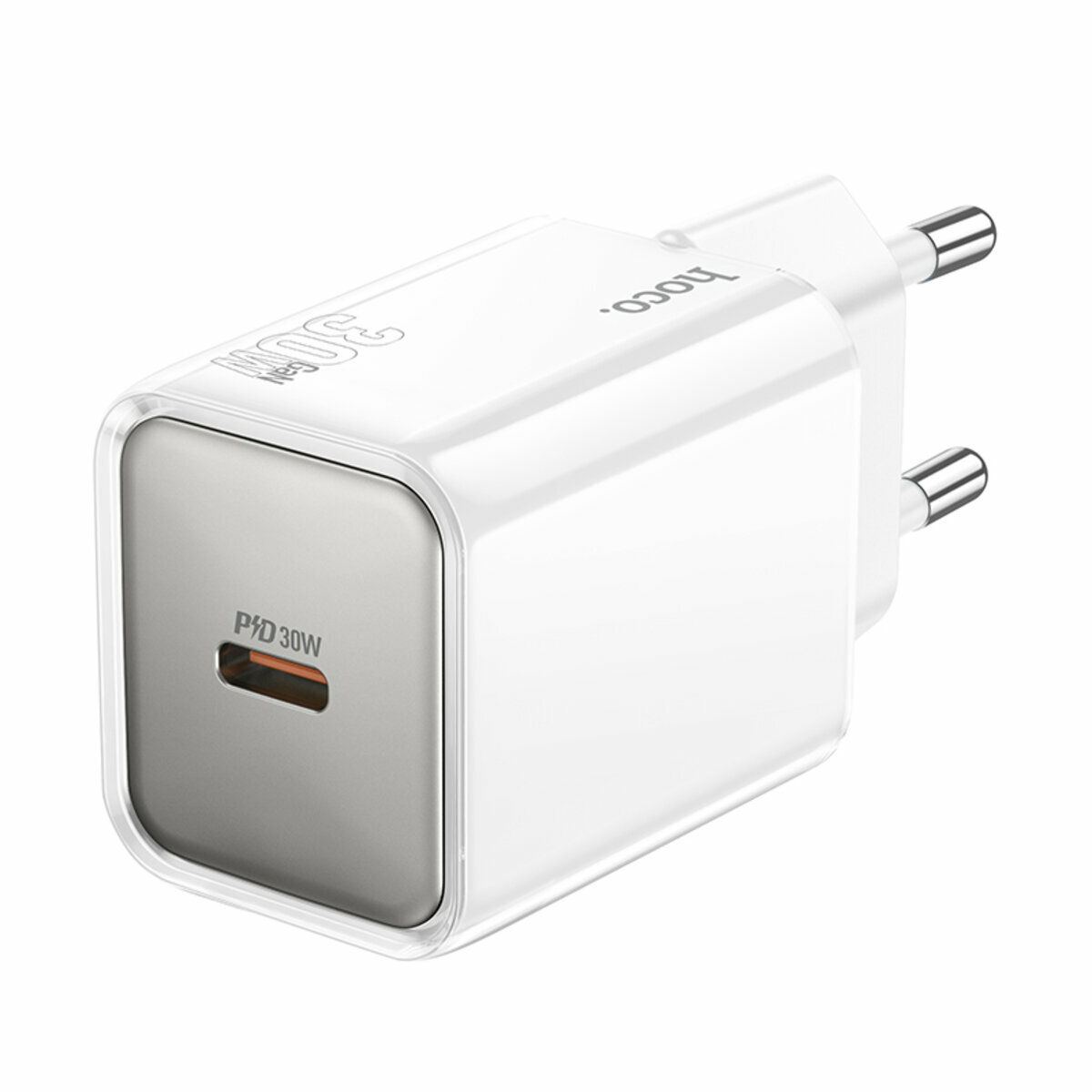 Мережевий зарядний пристрій Hoco N47 Glorious PD30W білий (HC-N47-White) дивитися фото №1