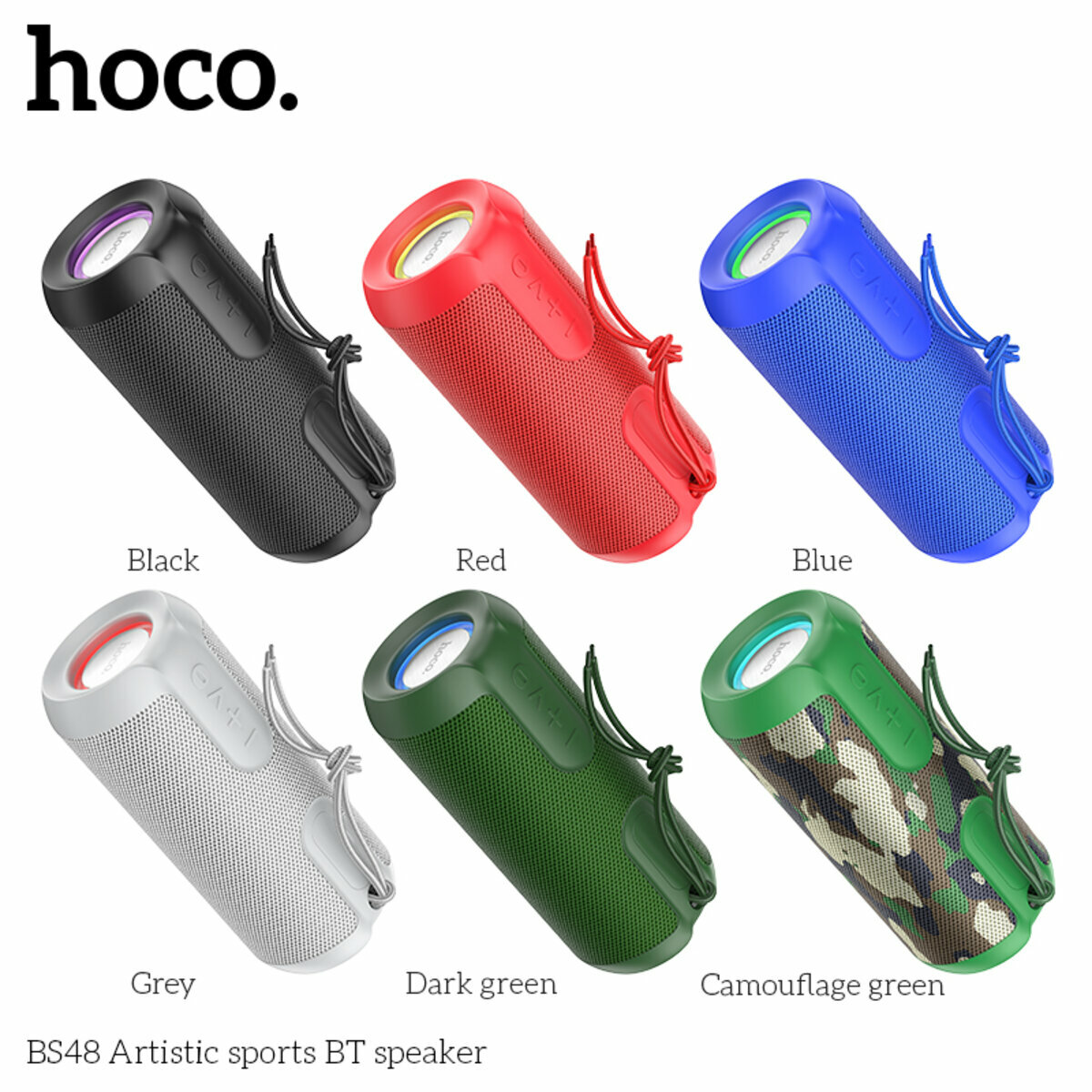 Портативна Акустика Hoco BS48 Artistic Sports BT Speaker чорна (HC-BS48-Black) дивитися фото №5