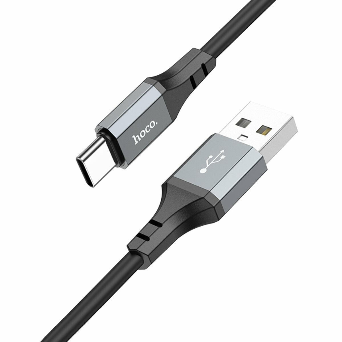 Кабель Hoco X86 Spear USB to Type-C 1м черный (HC-X86-UC-Black) смотреть фото №1