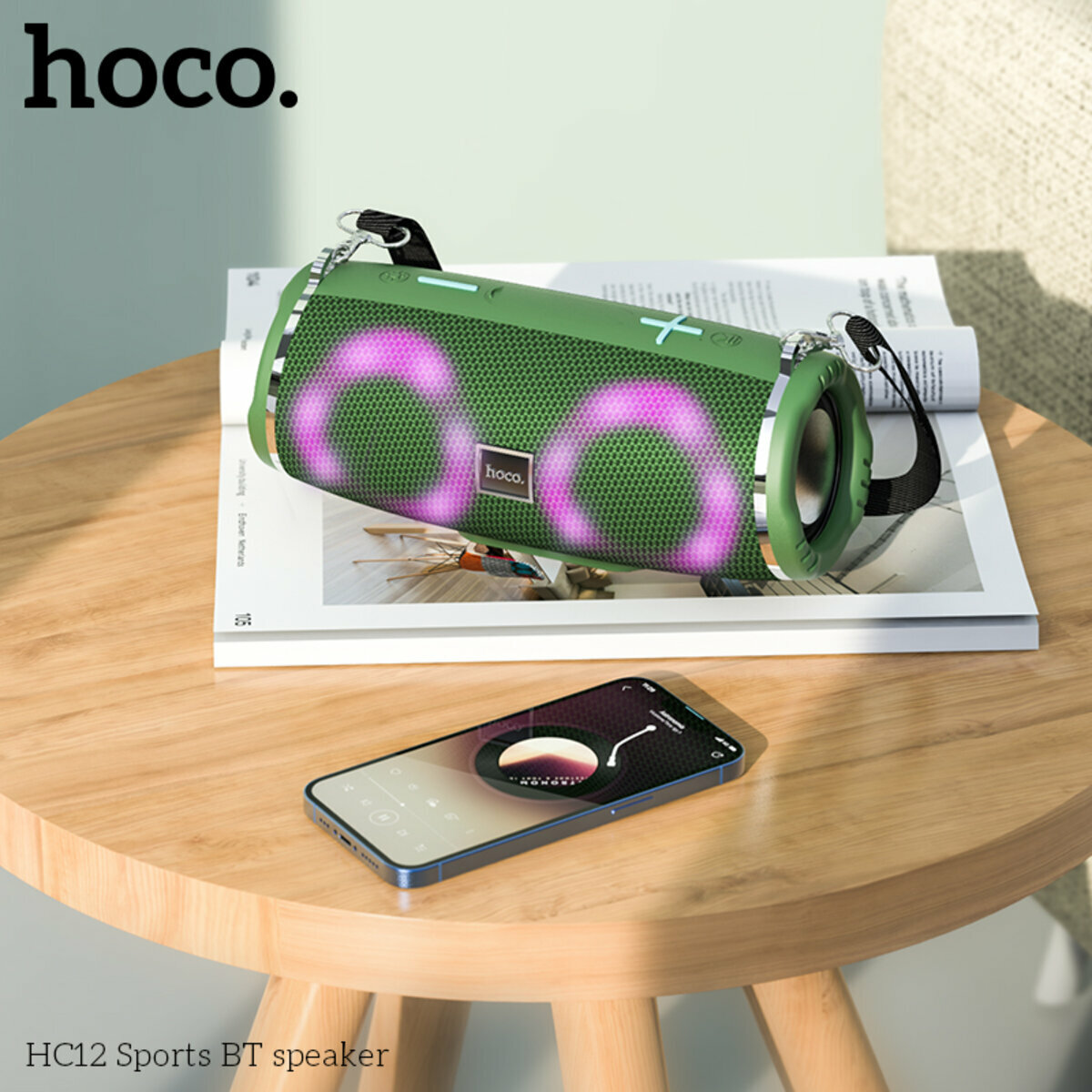 Портативна Акустика Hoco HC12 Sports BT Speaker чорна (HC-HC12-Black) дивитися фото №3
