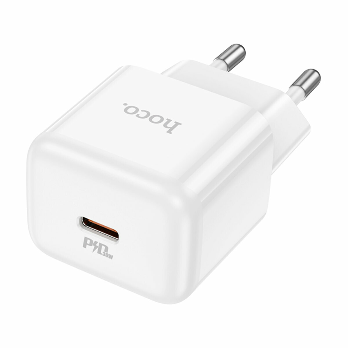 Мережевий зарядний пристрій Hoco N32 Glory PD30W білий (HC-N32-White) дивитися фото №1