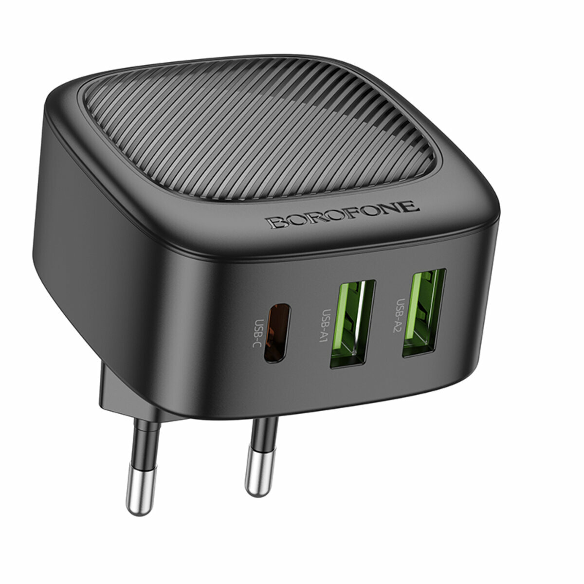 Мережевий зарядний пристрій Borofone BAS23A Lucky PD30W (1C2A) чорний (BF-BAS23A-Black) дивитися фото №1