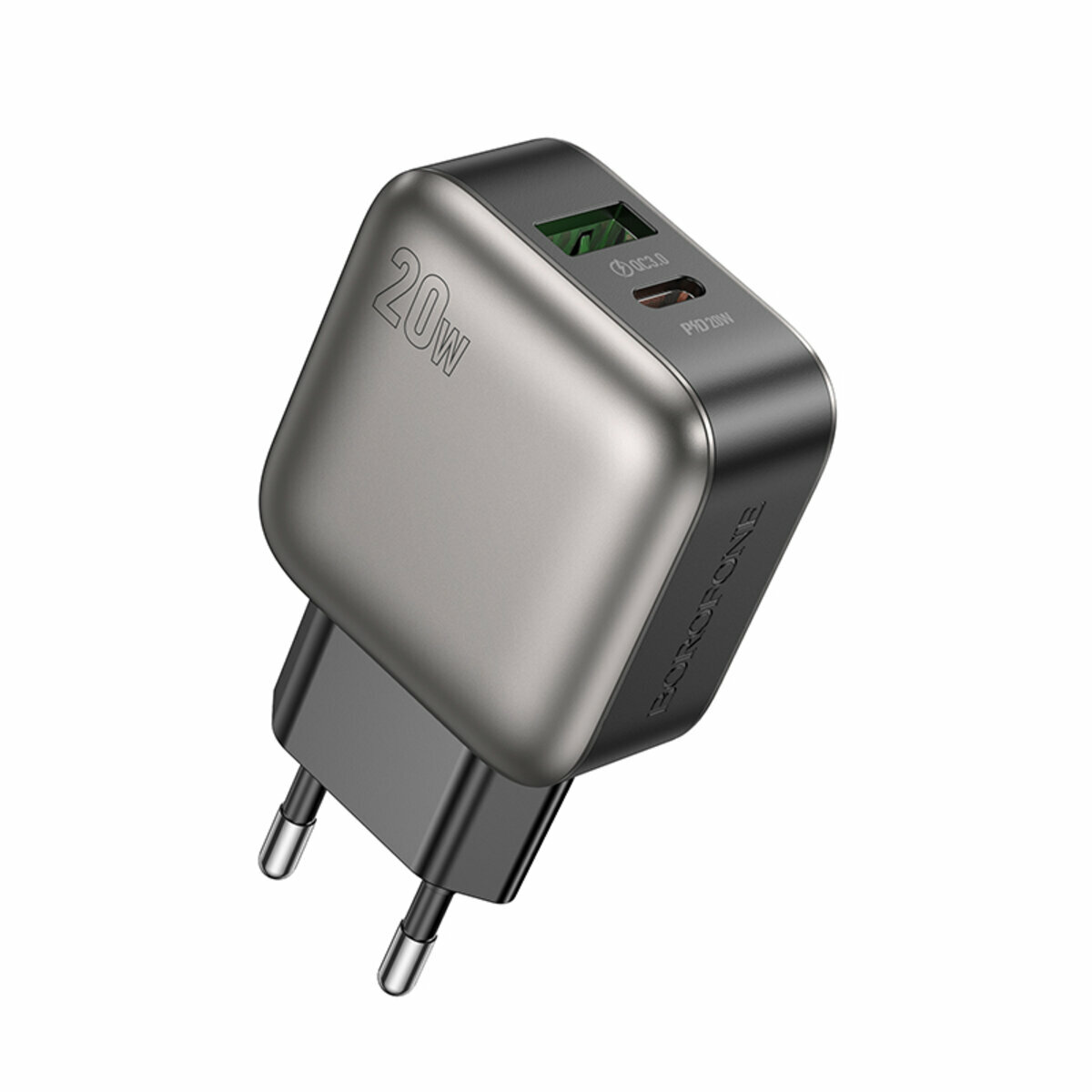 Мережевий зарядний пристрій Borofone BAS54A Absolute PD20W+QC3.0 чорний (BF-BAS54A-Black) дивитися фото №1