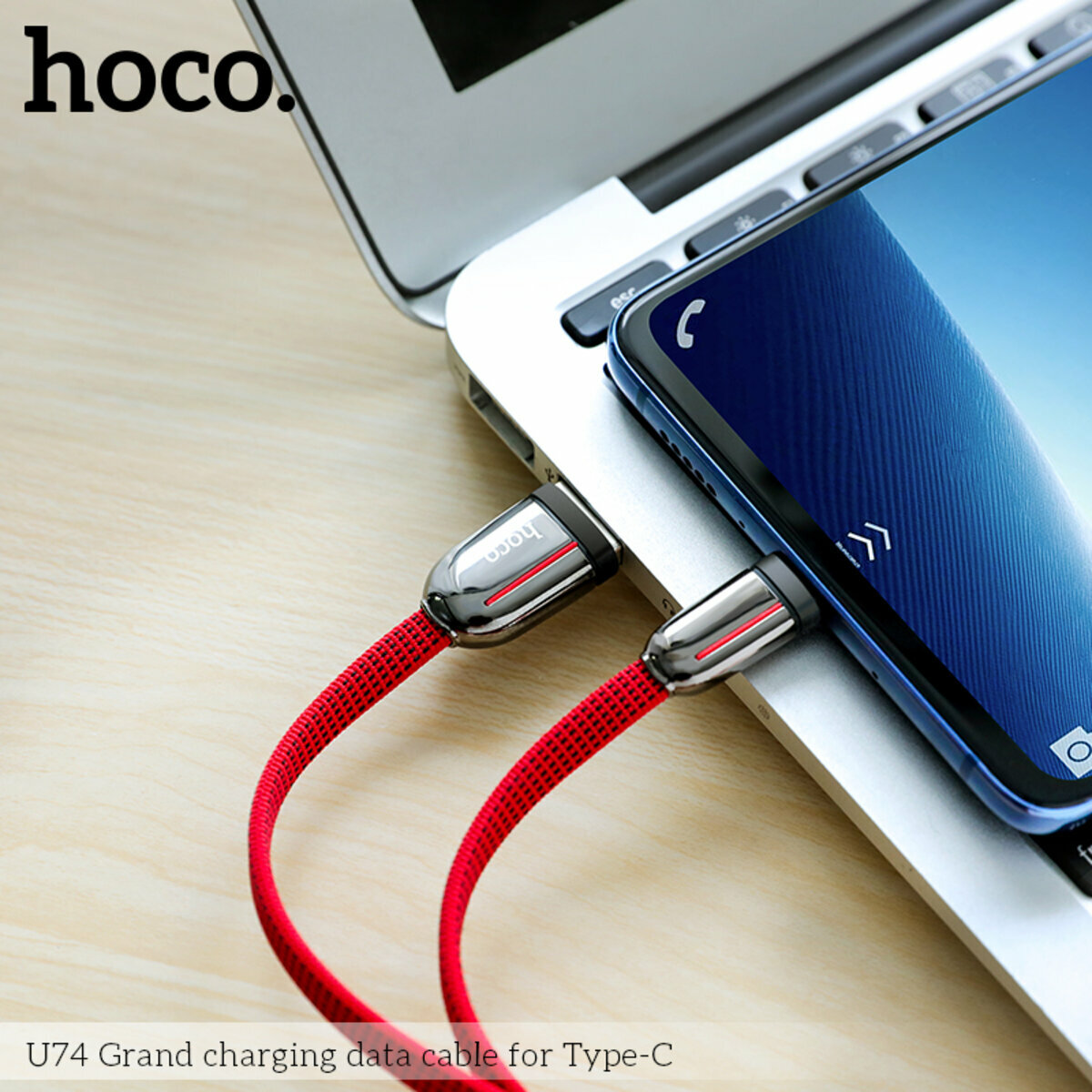 Кабель Hoco U74 Grand USB to Type-C 1.2м черный (HC-U74-UC-Black) смотреть фото №4
